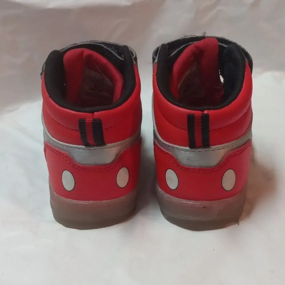 Disney Junior Mickey Mouse Light Up Hi Toddler Shoes Size 7